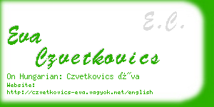 eva czvetkovics business card